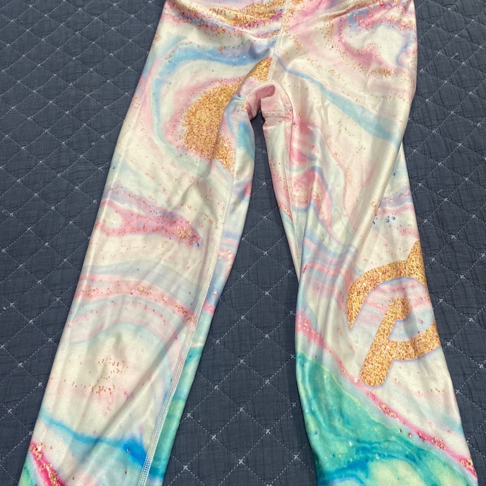 Peloton cropped colorful pants